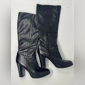 Nine West leather knee high boots.
